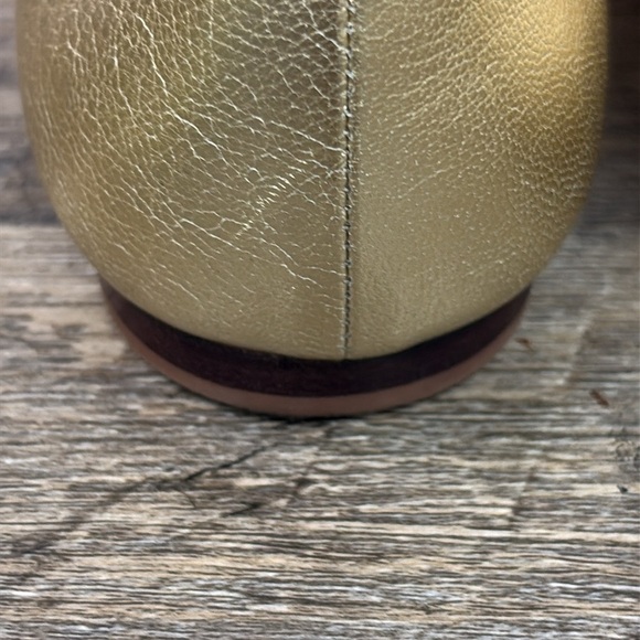 Lilly Pulitzer Via Palm Beach Gold Leather Ballet Flats Size 8.5 - Picture 12 of 13